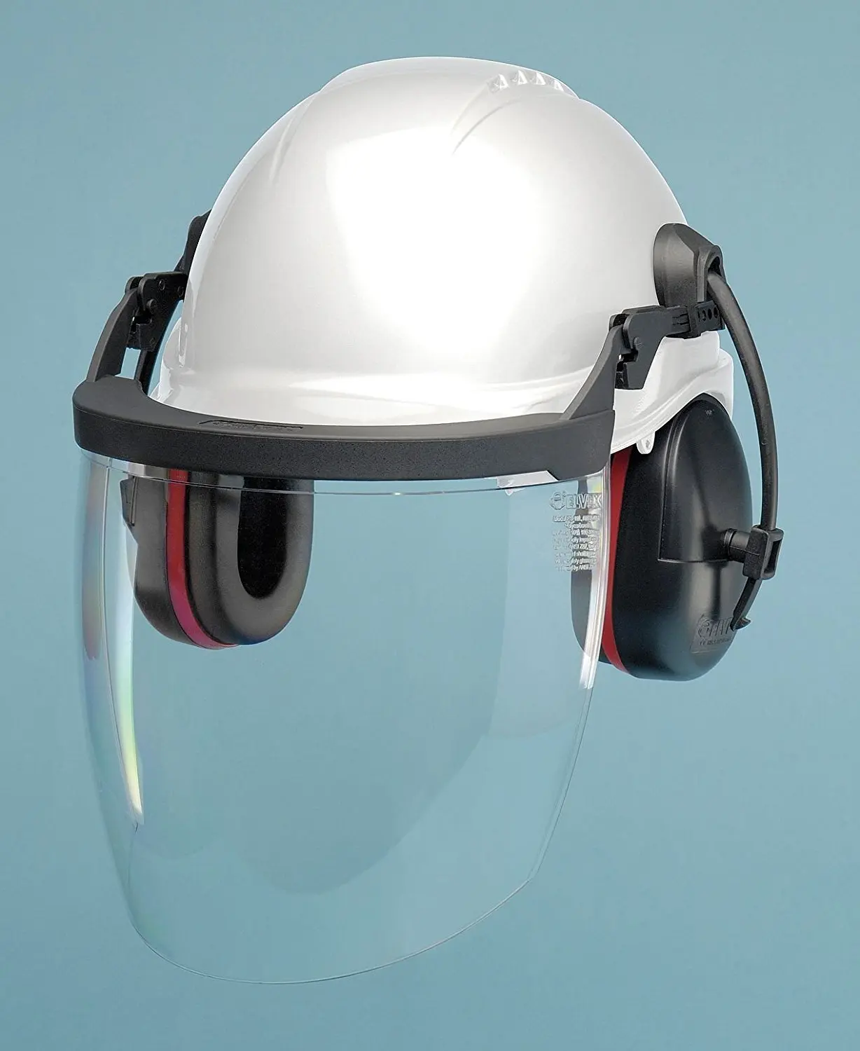 hard hat with built in earmuffs
