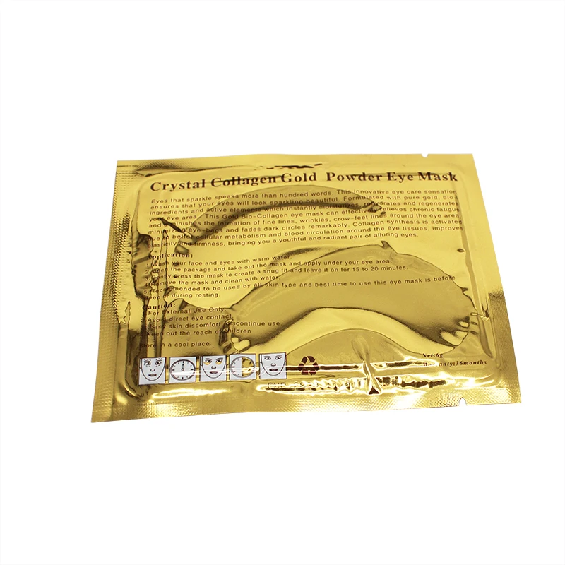 

Private Label Beauty 24K Pure Bio-Gold Collagen Foil Anti-Wrinkle Compressed Eye Sleeping Mask, Golden