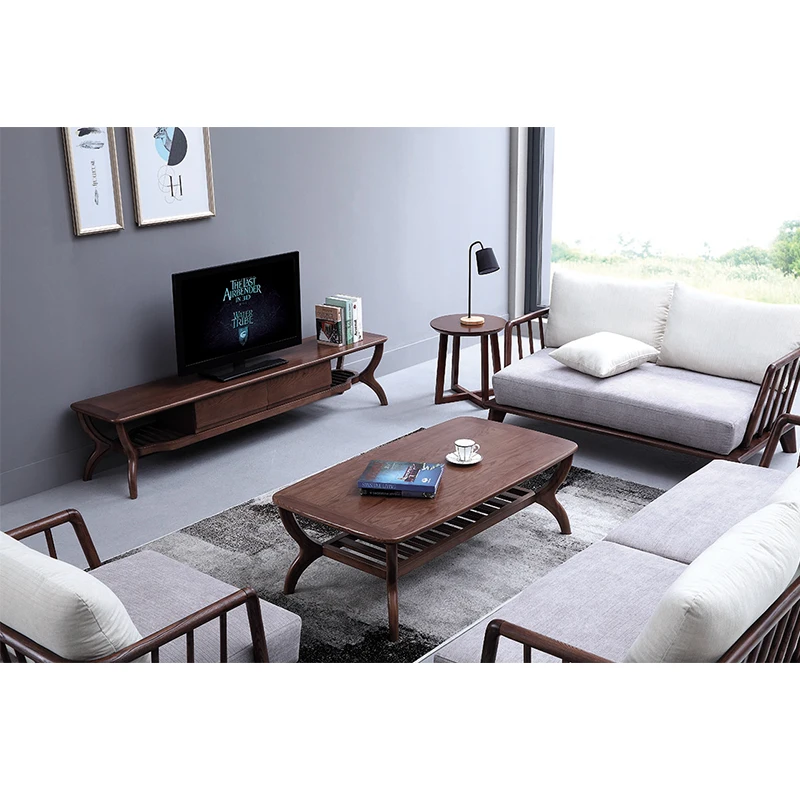 Solid Wood Tv Stand Modern Style New Design Living Room Furniture