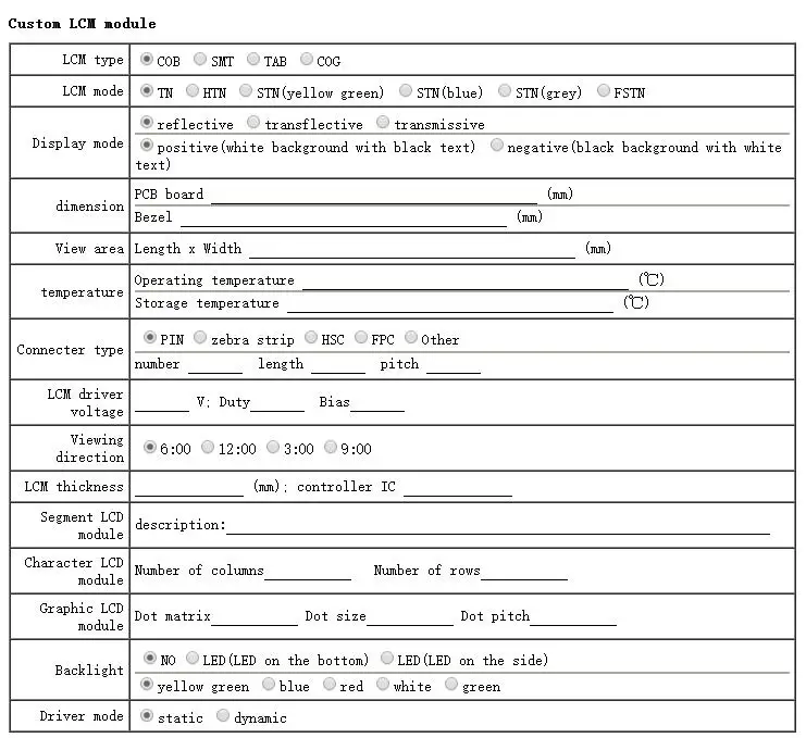 240x160 dots matrix graphic lcd display module