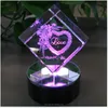 MH-F0117 wedding souvenirs 3d laser crystal cube wedding souvenirs