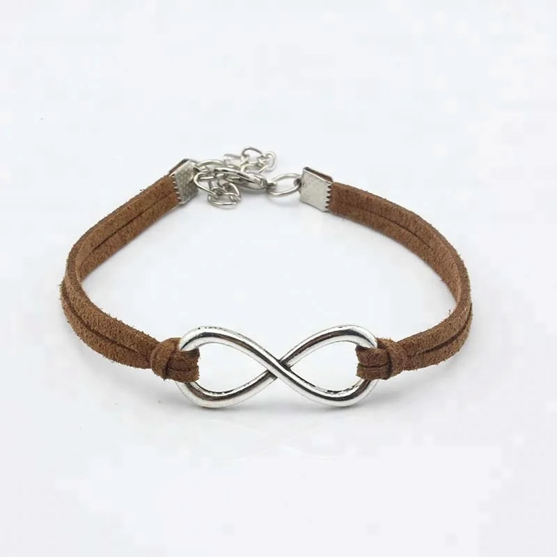 
Wholesale Bangles Jewelry Infinito 8 Pulseras De Cuero Bracelets 