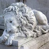 Custom marble animal sculpture stone sleeping lion statue