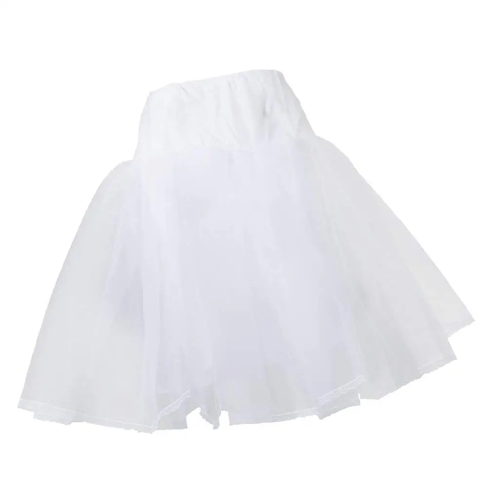 MLQM Women Hoopless 4 Layers Petticoat Crinoline Underskirt Slips for Wedding Party