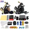 Solong Beginner Tattoo Kit 2 Pro Machine Guns Power Supply Needle Grips Tips professional coil tattoo machine kit