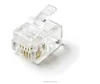 RJ11 4P4C gold plated telephone wire modular plugs