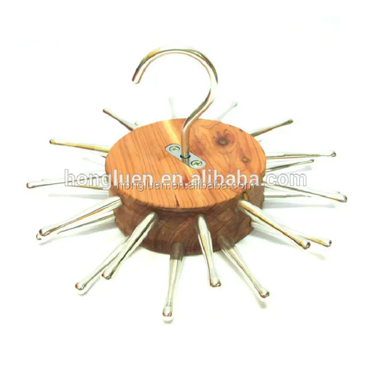 
Household Hot Sale Fashion Wooden Tie Hanger Rack Scarf Belt Organizer 