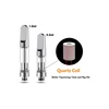 High End Silver cbd carts vape For Japan Tech Quartz Coil With Pyrex Glass Tank For Very Thick Oil/Extracts