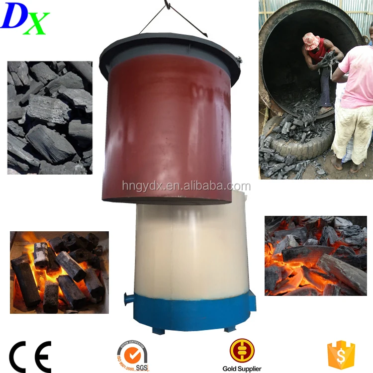 wood charcoal producing