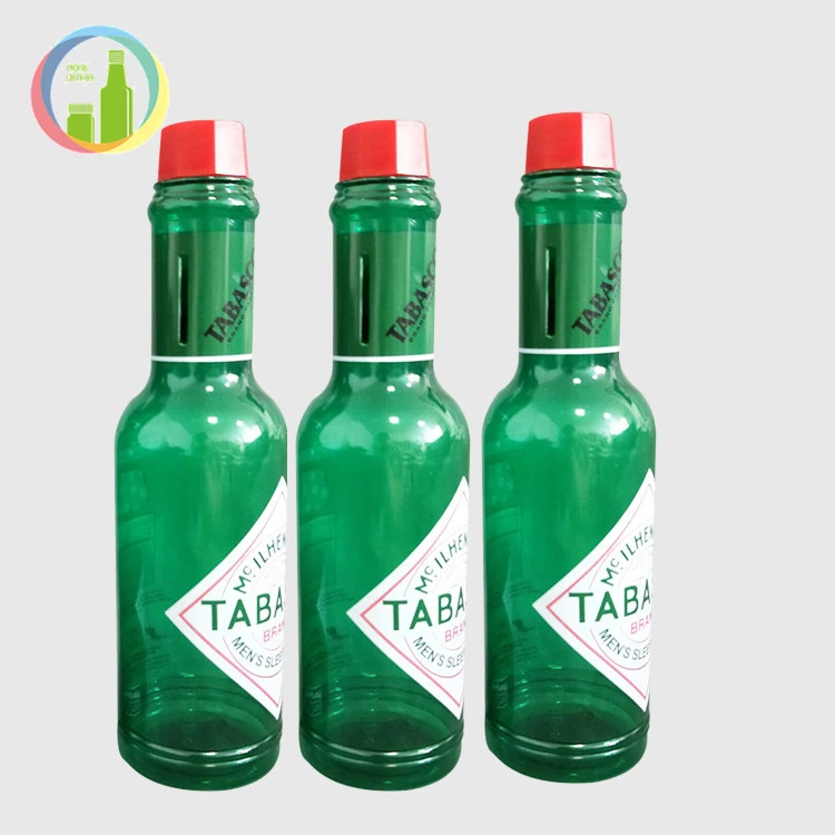 
promotional empty plastic bottles for liquid tabasco chili sauce bottle manufacturer custom sauce bottle 