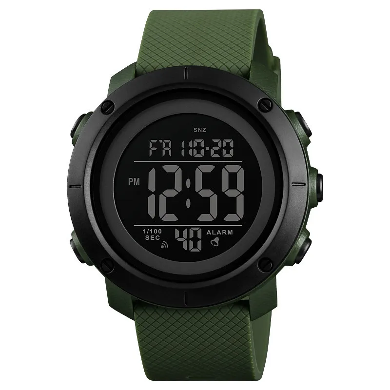 Cheaper Price Skmei Watches Jam Tangan Wr50m Manual Led Light Green