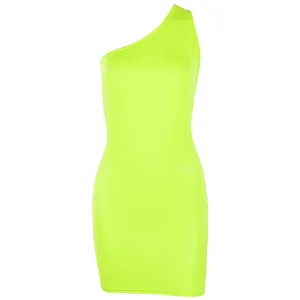 Summer Women Dress One Shoulder Backless Bodycon Sexy Party Dress Festival Vestidos Clothes Elegant Midi Club