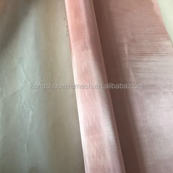 
RF absorber red copper woven mesh fabric/pure copper wire mesh for fuel cell 