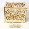Hollow Out DIY Wooden Wedding Gift Card Money Box Lock for Sign Card Box Reception Wedding Party Decoration Wedding