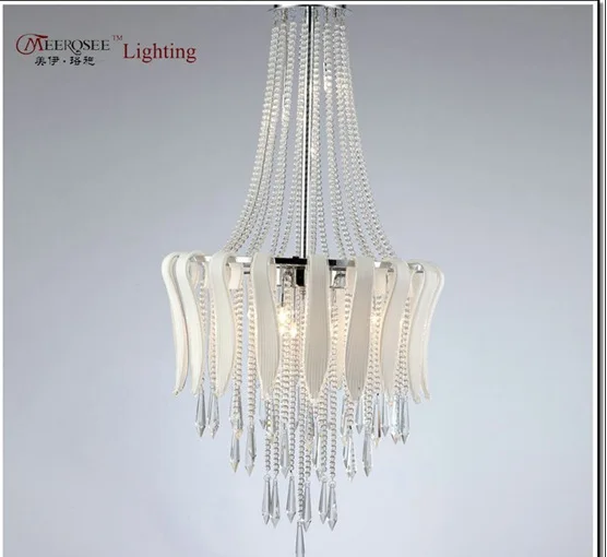 Popular white glass country suspended lights of ceiling for room MD2209