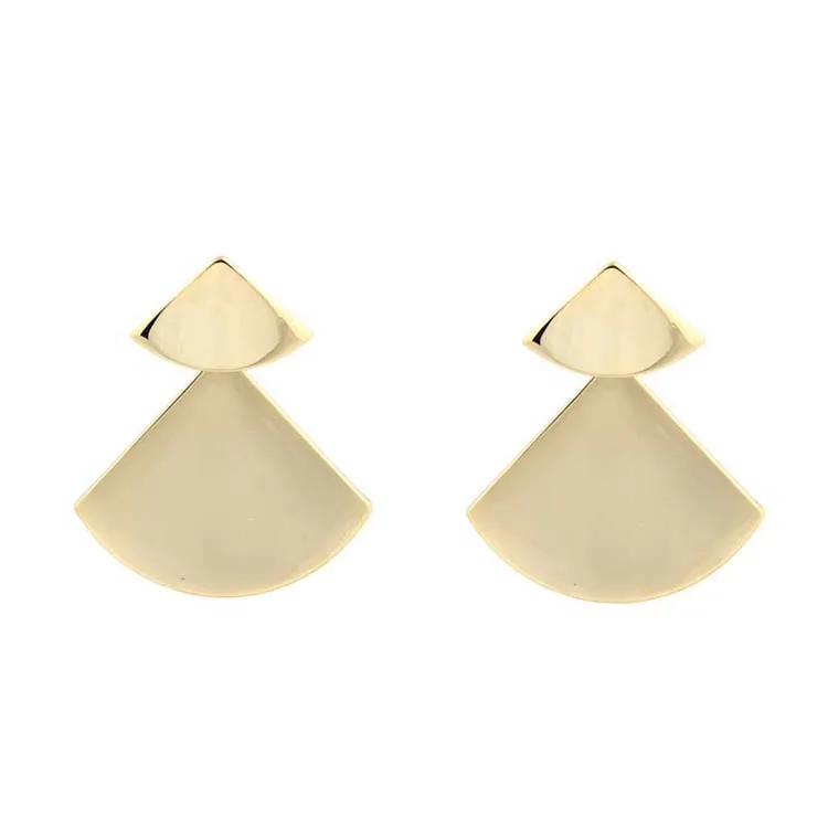 

Women Geometric Earring Gold Silver Color Fashion Punk Big Triangle Shaped Dangle Drop Earrings Wholesale