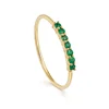 fashion jewelry sterling silver CZ custom emerald stacking ring 925