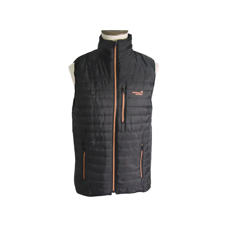 

Factory supplier printing black thicken Intelligent far infrared waistcoat Simple fashion outdoor mens usb heated vest hunting, Black, brown, gray