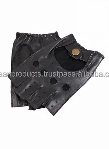 leather cut off gloves