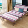 Real portable modern simple folding metal bed guest folding sofa bed foldable heavy duty wheels bed