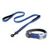 Comfortable padded handle with reflective led dog collar leash
