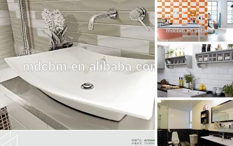 4x12 Bonito Color Rosa De Cerámica,Azulejo De La Pared Para Cocina Y