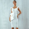 Summer New Listing Fashion Sleeveless Women Party Wear White Bandage Wedding Party Dress