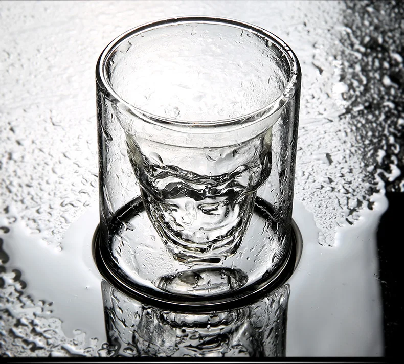 150ml Unique Design Crystal Skull Beer Glass Cup With Double Wall