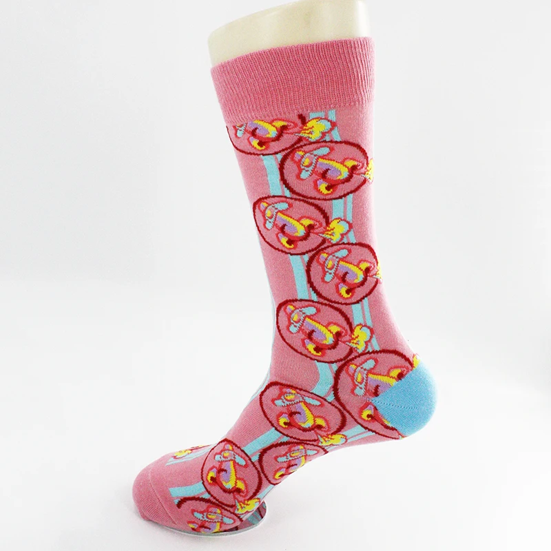 

factory custom men happy socks with fantastic combination design, Custom color