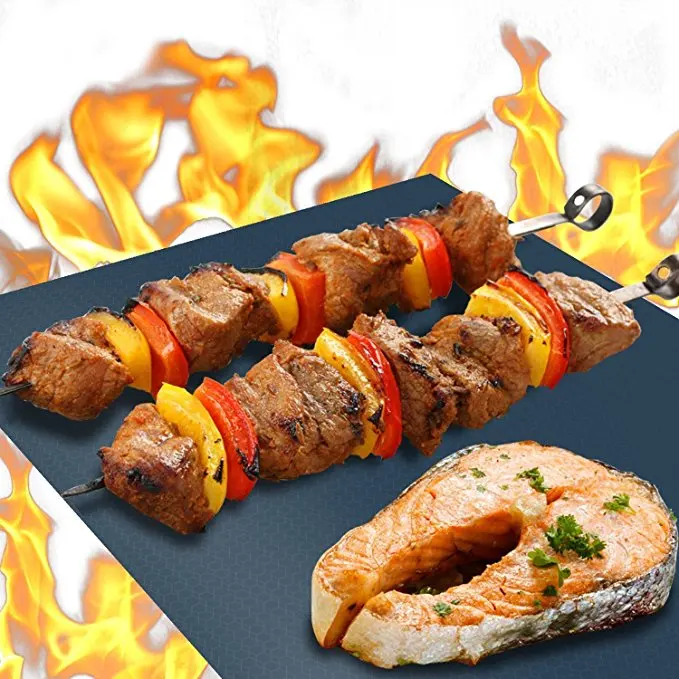 

Easy to Clean Barbecue Grilling Accessories BPA Free Half Sheet Size Baking Mat PTFE Non Stick bbq Grill Mat, Pantone color