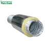 Hvac heat resistant aluminum foil fiberglass round insulated flexible duct