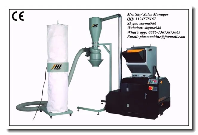 Crusher with blower and silo and dust separator