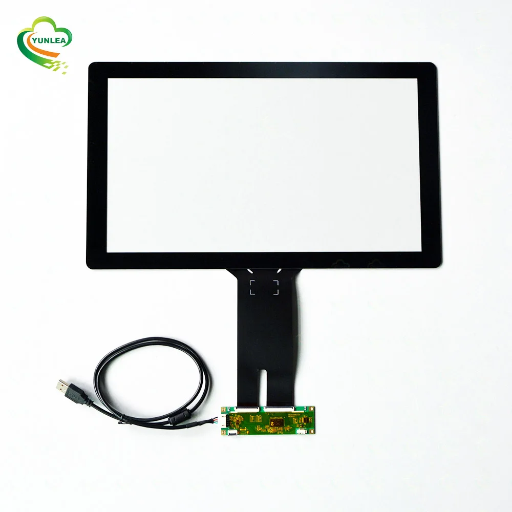 EXC80H83 USB I2C RS232 interface available 16:9 touch screen 15.6 inch usb capacitive touch screen panel