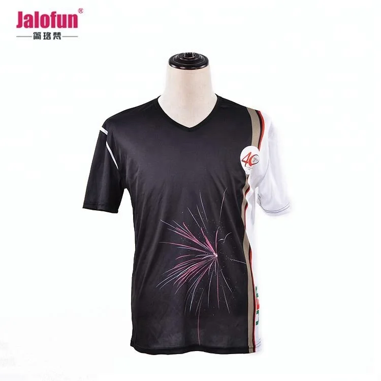 

Custom Print 160G Thick Polyester T Shirt Fabric Black, Can be customized