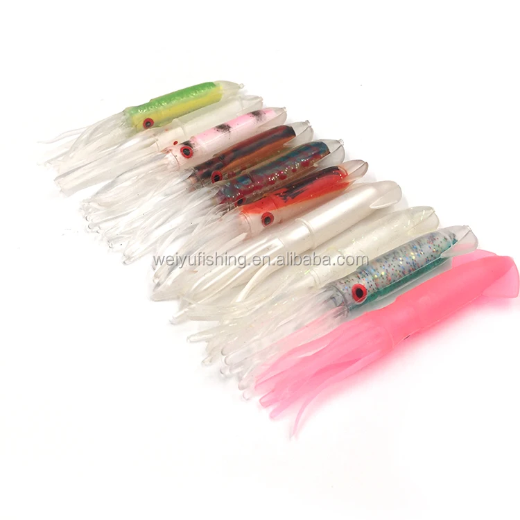 9cm Pvc Soft Squids Swim Bait Soft Plastic Lures Saltwater Tuna Fishing Tackle Fishing Lures
