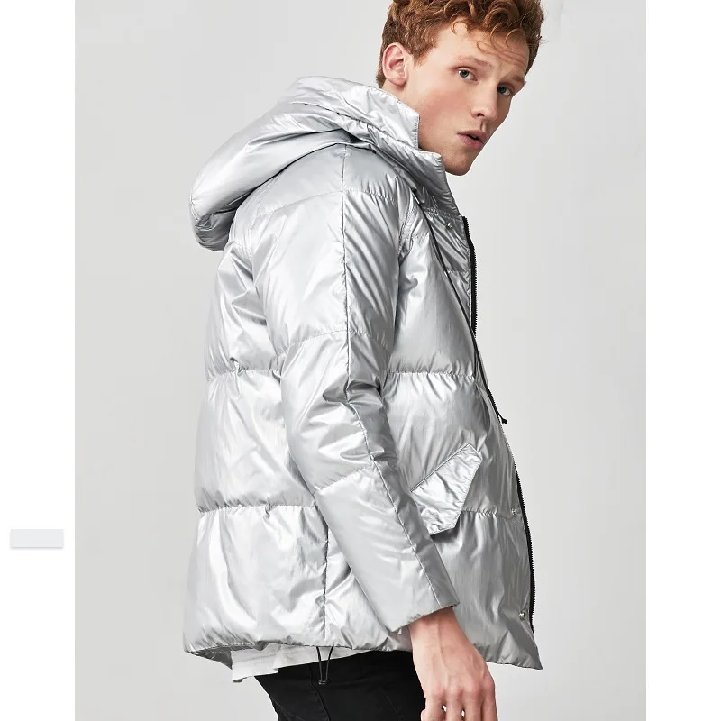 
100% Nylon Down Jacket Men Padded Parka Jacket 