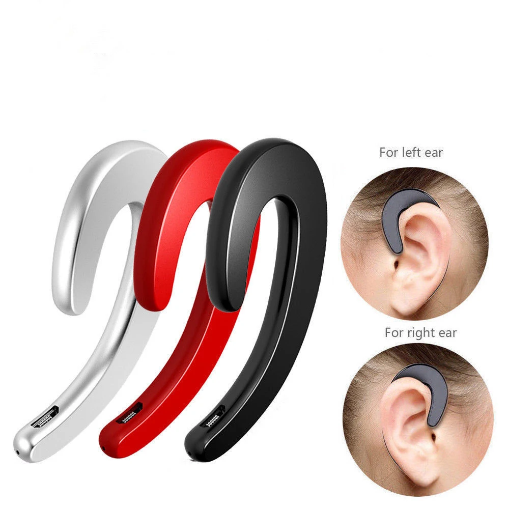 

Wireless Bone Conduction Headset Blue tooth 4.2 Earphone Stereo Headphone Universal Driving Music Hands-free Business, Red,gold,black,silver,white