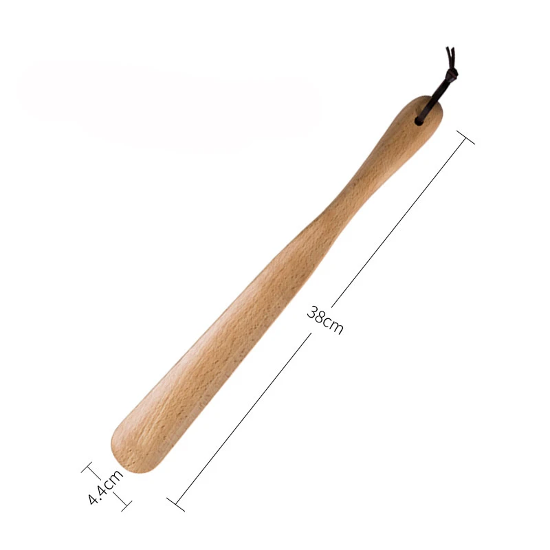 

2020 hot sale beech primary color luxury wooden shoehorn