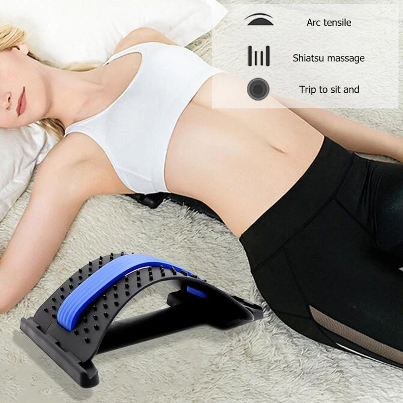 
Ajustable Back Massager Magic Stretch Equipment Fitness Massage Equipment Stretch Relax Lumbar Support Pain Relief Chiropractic 