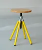 Unique design vintage adjustable rotatable barstool dining outdoor solid Wooden top table industrial
