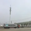 Inner Flange Type Polygonal Powder Coated Steel Conical Telecoummunication Tower