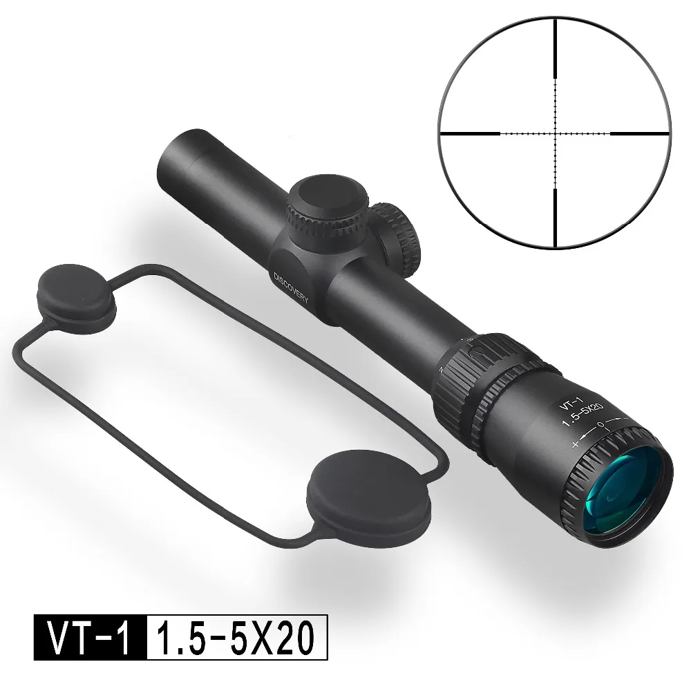 

Discovery Optics VT-1 1.5-5x20 scope for air gun Adjustable Hunting rifle scope with free ring mount