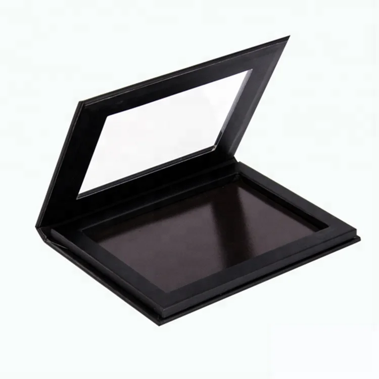 

Accept small qty Private label paper cosmetic makeup cheap empty cardboard eyeshadow magnetic palette packaging