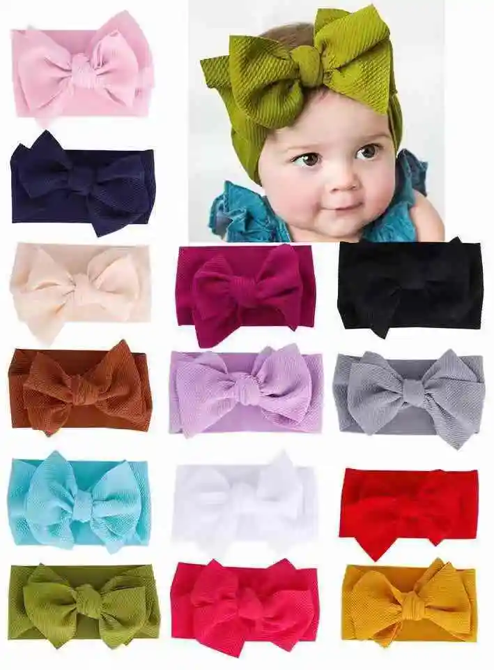 Gold Velvet Bow Baby Hair Band For Kids Baby Hair Accessories Bow Tie ...