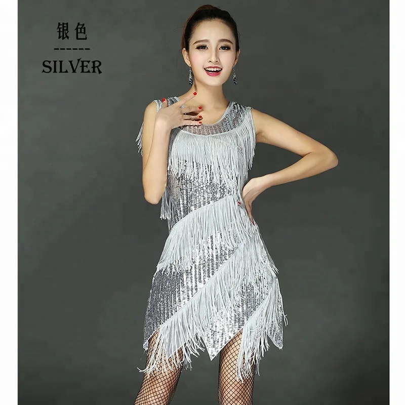 

2018 New arrival design fashion latin dance dress, As picture