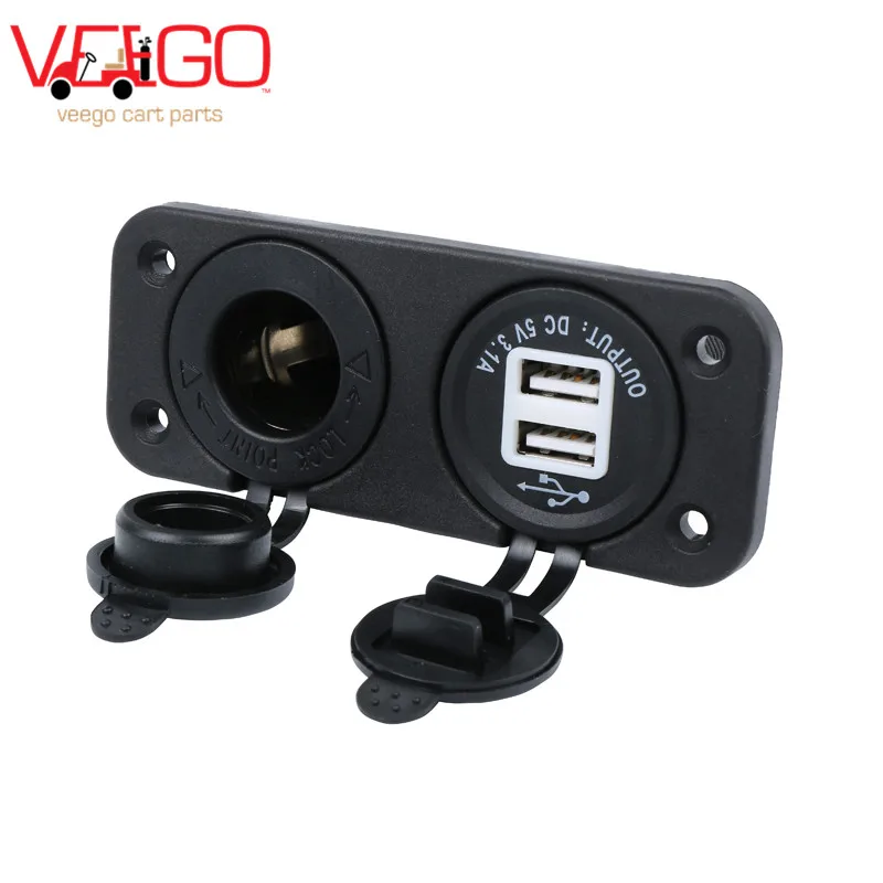 Golf Cart USB Charger USB Port USB Outlet For EZGO Club Car YAM Golf