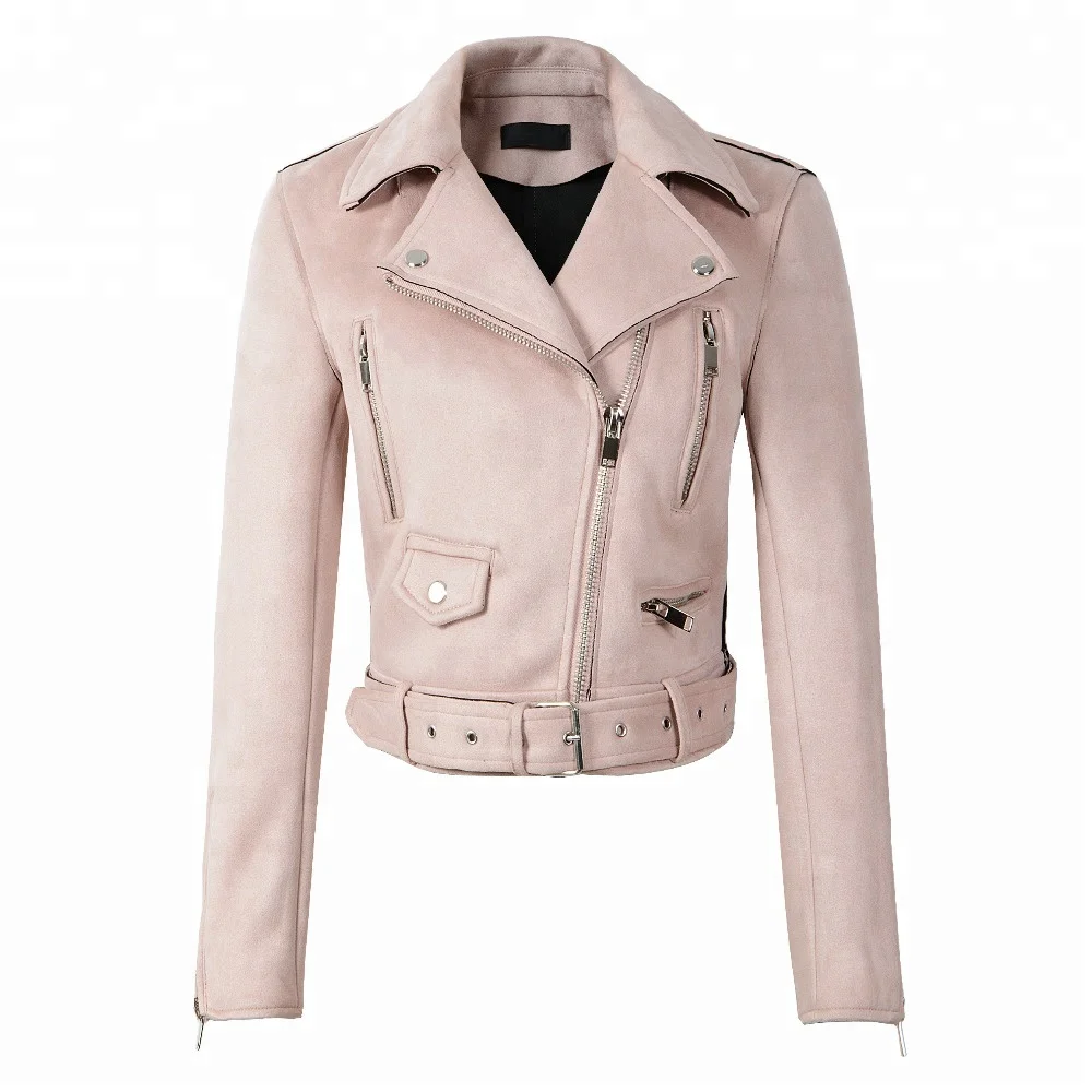 Wholesale Slim Fit Fashion Women Leather Suede Jackets (3).jpg