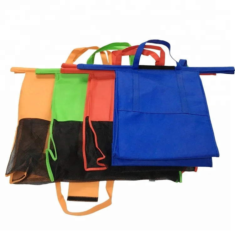 

Insulated Reusable Grocery Bag,Foldable Grocery Trolley Bag with Egg/Wine Holder, Orange , green , red and blue or customized