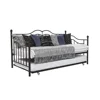 modern design twin size metal single pull out bed with trundle