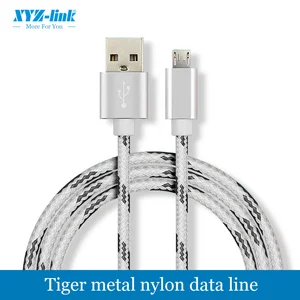 High quality alloy nylon braided micro usb cable for type c android interface